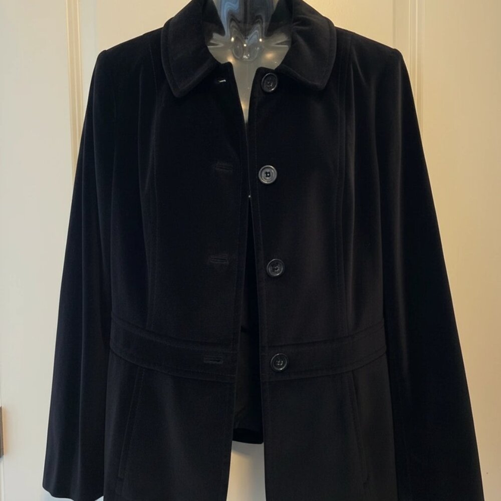 Talbots Women's 16W Black Velour Jacket